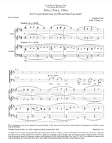Sheet music for a two-part mixed choir and piano four hands with musical notation.