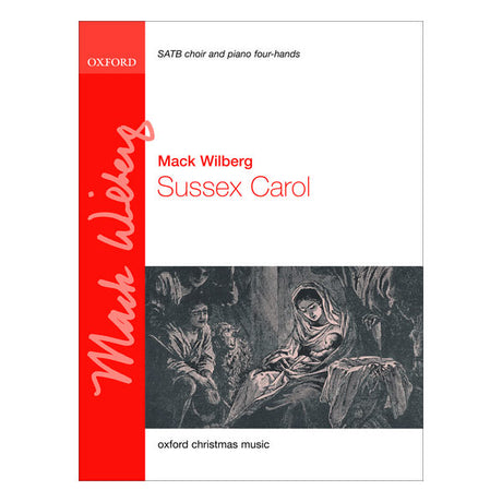 Sheet music cover for 'O holy night!' by Adolphe Charles Adam, arranged by Mack Wilberg, with a red and white design.