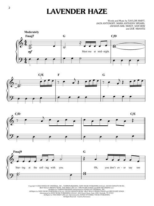 Taylor Swift Midnights - Easy Piano