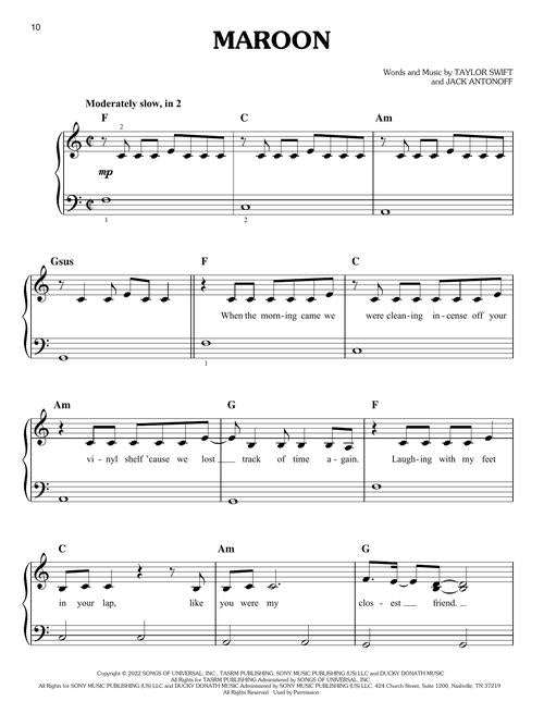 Taylor Swift Midnights - Easy Piano