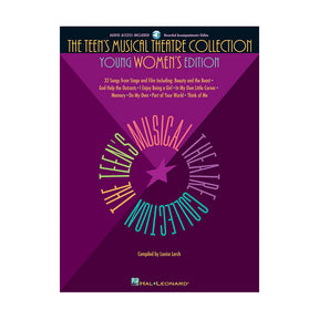 Cover of 'The Teen's Musical Theatre Collection' book/audio pack, featuring a colorful graphic design with text including song titles and thematic elements.