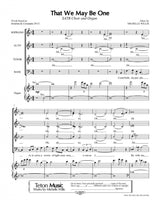 That We May Be One (SATB)