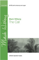 Cover of sheet music titled 'The Call' by Mack Wilberg, featuring an illustration of a church steeple and surrounding scenery.