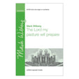 Music sheet cover for 'The Lord my pasture will prepare' by Mack Wilberg with a green border and black and white illustration.