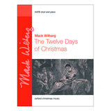 Sheet music cover for 'The Twelve Days of Christmas' by Mack Wilberg with a red and white design.