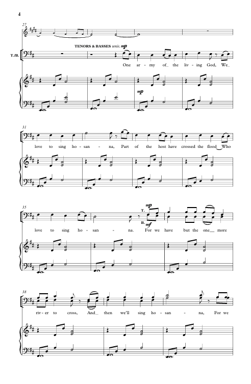 then we'll sing hosanna by mack wilberg for choir sheet music sung by tabernacle choir