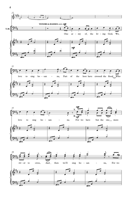 then we'll sing hosanna by mack wilberg for choir sheet music sung by tabernacle choir