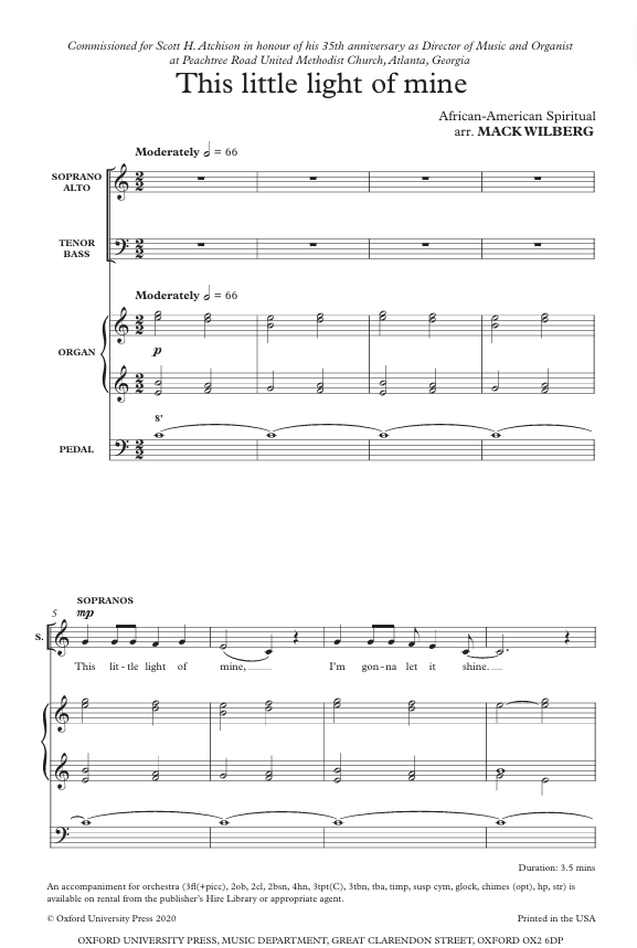 This Little Light of Mine (SATB)