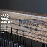 wood mantle on chimes bars from treeworks