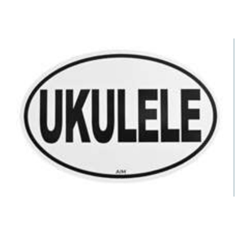 Ukulele Oval Sticker