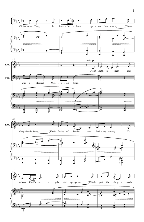 wexford carol for christmas by mack wilberg sheet music
