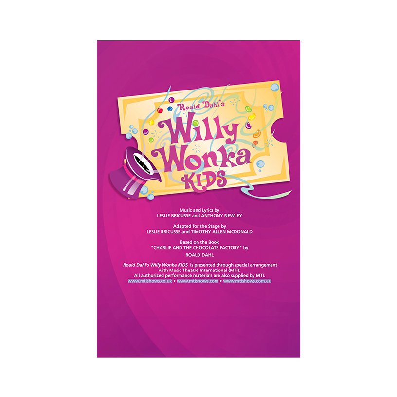 Musical Script Cover Willy Wonka KIDS Script (10 pack) | Children's Musicals for Schools ...
