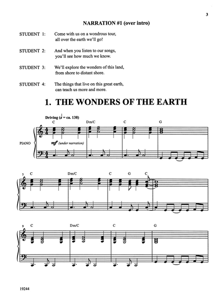 wonders of the earth kids musicals shows